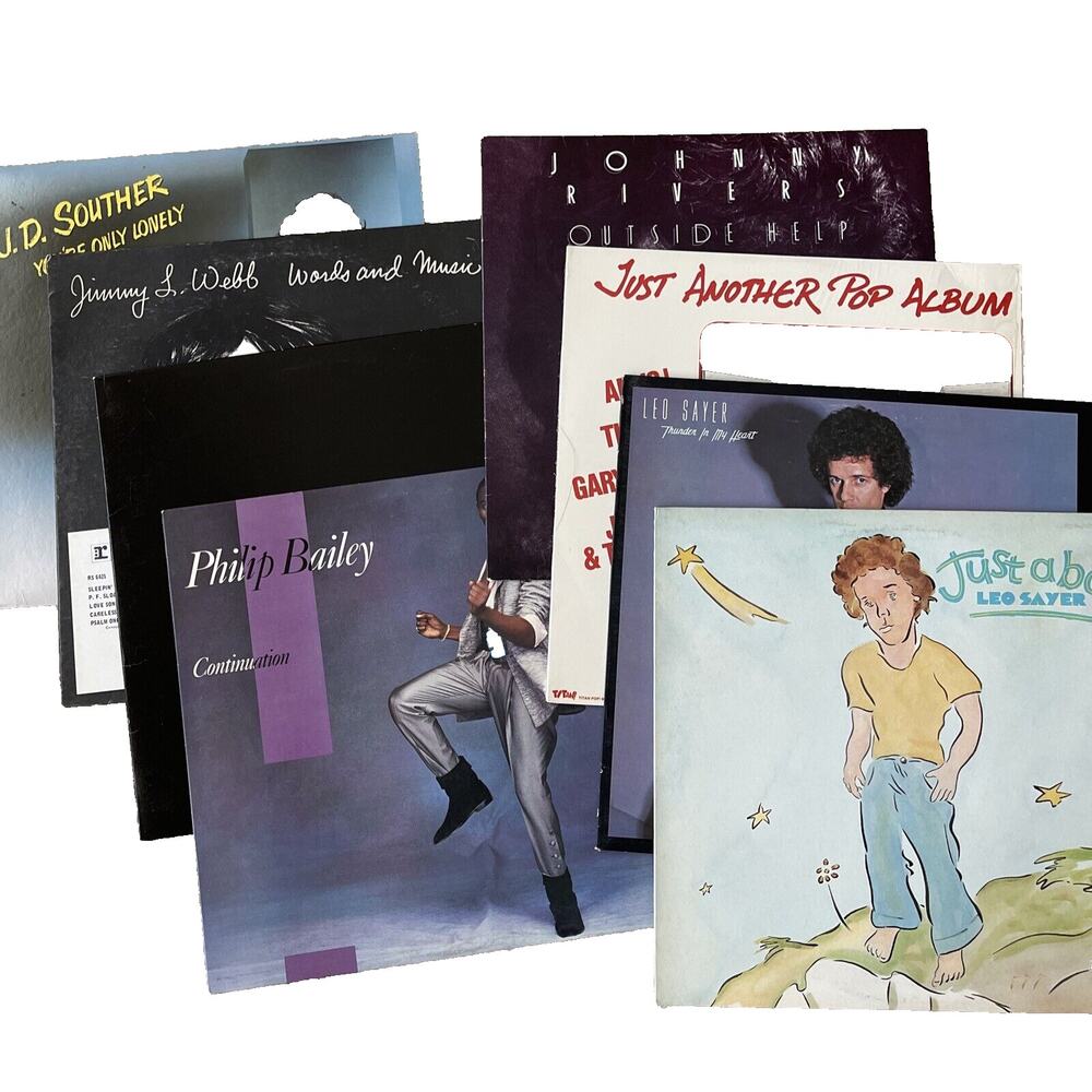 1970-80's Vinyl LP Lot of 8 - Third World, Leo Sayer, JD Souther, Johnny Rivers